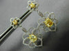 ESTATE LARGE 2.05CT WHITE & FANCY YELLOW 18KT TWO TONE GOLD 3D HANGING EARRINGS