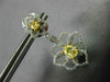 ESTATE LARGE 2.05CT WHITE & FANCY YELLOW 18KT TWO TONE GOLD 3D HANGING EARRINGS