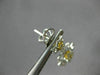 ESTATE LARGE 2.05CT WHITE & FANCY YELLOW 18KT TWO TONE GOLD 3D HANGING EARRINGS