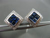 ESTATE 1.61CT DIAMOND & SAPPHIRE 18KT WHITE GOLD SQUARE FILIGREE CLIP ON EARRING