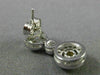 ESTATE .55CT DIAMOND 14KT WHITE GOLD BEZEL FLORAL LEAF HANGING EARRINGS #23875