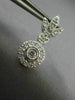 ESTATE .55CT DIAMOND 14KT WHITE GOLD BEZEL FLORAL LEAF HANGING EARRINGS #23875