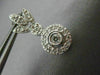 ESTATE .55CT DIAMOND 14KT WHITE GOLD BEZEL FLORAL LEAF HANGING EARRINGS #23875