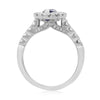 2.43CT DIAMOND & AAA SAPPHIRE 18KT WHITE GOLD 3D MARQUISE SHAPE ENGAGEMENT RING