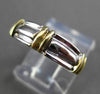 ESTATE WIDE 14K WHITE & YELLOW GOLD 3D WEDDING ANNIVERSARY RING BAND 5mm 23602