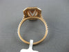 2.49CT DIAMOND & MORGANITE 14KT ROSE GOLD 3D DOUBLE HALO OCTAGON ENGAGEMENT RING