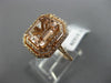 2.49CT DIAMOND & MORGANITE 14KT ROSE GOLD 3D DOUBLE HALO OCTAGON ENGAGEMENT RING