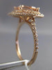 2.49CT DIAMOND & MORGANITE 14KT ROSE GOLD 3D DOUBLE HALO OCTAGON ENGAGEMENT RING