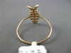 ESTATE WIDE .12CT DIAMOND 14KT ROSE GOLD 3D LUCKY FISH SKELETON FUN RING