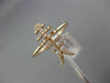 ESTATE WIDE .12CT DIAMOND 14KT ROSE GOLD 3D LUCKY FISH SKELETON FUN RING