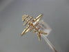 ESTATE WIDE .12CT DIAMOND 14KT ROSE GOLD 3D LUCKY FISH SKELETON FUN RING