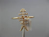 ESTATE WIDE .12CT DIAMOND 14KT ROSE GOLD 3D LUCKY FISH SKELETON FUN RING