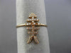 ESTATE WIDE .12CT DIAMOND 14KT ROSE GOLD 3D LUCKY FISH SKELETON FUN RING