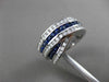 ESTATE LARGE 2.6CT DIAMOND SAPPHIRE 18K WHITE GOLD CRISS CROSS RING E/F VS 23856
