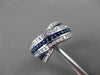 ESTATE LARGE 2.6CT DIAMOND SAPPHIRE 18K WHITE GOLD CRISS CROSS RING E/F VS 23856