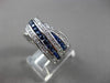 ESTATE LARGE 2.6CT DIAMOND SAPPHIRE 18K WHITE GOLD CRISS CROSS RING E/F VS 23856