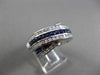 ESTATE LARGE 2.6CT DIAMOND SAPPHIRE 18K WHITE GOLD CRISS CROSS RING E/F VS 23856