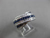 ESTATE LARGE 2.6CT DIAMOND SAPPHIRE 18K WHITE GOLD CRISS CROSS RING E/F VS 23856
