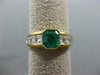 2.0CT DIAMOND & AAA COLOMBIAN EMERALD 14K YELLOW GOLD SEMI BEZEL ENGAGEMENT RING