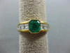 2.0CT DIAMOND & AAA COLOMBIAN EMERALD 14K YELLOW GOLD SEMI BEZEL ENGAGEMENT RING
