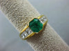 2.0CT DIAMOND & AAA COLOMBIAN EMERALD 14K YELLOW GOLD SEMI BEZEL ENGAGEMENT RING