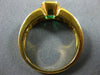 2.0CT DIAMOND & AAA COLOMBIAN EMERALD 14K YELLOW GOLD SEMI BEZEL ENGAGEMENT RING