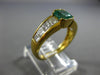 2.0CT DIAMOND & AAA COLOMBIAN EMERALD 14K YELLOW GOLD SEMI BEZEL ENGAGEMENT RING