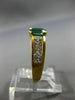 2.0CT DIAMOND & AAA COLOMBIAN EMERALD 14K YELLOW GOLD SEMI BEZEL ENGAGEMENT RING