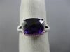 2.89CT DIAMOND & AAA CUSHION AMETHYST 14K WHITE GOLD 3D FILIGREE ENGAGEMENT RING