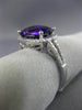 2.89CT DIAMOND & AAA CUSHION AMETHYST 14K WHITE GOLD 3D FILIGREE ENGAGEMENT RING