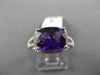 2.89CT DIAMOND & AAA CUSHION AMETHYST 14K WHITE GOLD 3D FILIGREE ENGAGEMENT RING