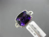 2.89CT DIAMOND & AAA CUSHION AMETHYST 14K WHITE GOLD 3D FILIGREE ENGAGEMENT RING