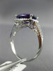 2.89CT DIAMOND & AAA CUSHION AMETHYST 14K WHITE GOLD 3D FILIGREE ENGAGEMENT RING