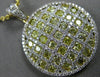 ESTATE 2.83CT WHITE & FANCY YELLOW DIAMOND 18K YELLOW GOLD CIRCULAR PAVE PENDANT