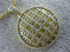 ESTATE 2.83CT WHITE & FANCY YELLOW DIAMOND 18K YELLOW GOLD CIRCULAR PAVE PENDANT