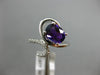 1.67CT DIAMOND & AAA AMETHYST 14KT WHITE GOLD CRISS CROSS SWIRL ENGAGEMENT RING