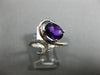 1.67CT DIAMOND & AAA AMETHYST 14KT WHITE GOLD CRISS CROSS SWIRL ENGAGEMENT RING