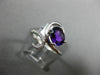 1.67CT DIAMOND & AAA AMETHYST 14KT WHITE GOLD CRISS CROSS SWIRL ENGAGEMENT RING