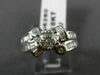 ESTATE LARGE 1.05CT DIAMOND 18KT WHITE GOLD 3D ETOILE ENGAGEMENT RING #6260
