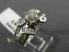 ESTATE LARGE 1.05CT DIAMOND 18KT WHITE GOLD 3D ETOILE ENGAGEMENT RING #6260