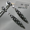 1.32CT WHITE & BLACK DIAMOND 14KT WHITE GOLD ELONGATED MARQUISE HANGING EARRINGS