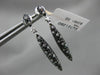 1.32CT WHITE & BLACK DIAMOND 14KT WHITE GOLD ELONGATED MARQUISE HANGING EARRINGS