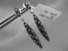 1.32CT WHITE & BLACK DIAMOND 14KT WHITE GOLD ELONGATED MARQUISE HANGING EARRINGS