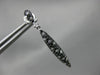 1.32CT WHITE & BLACK DIAMOND 14KT WHITE GOLD ELONGATED MARQUISE HANGING EARRINGS
