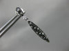 1.32CT WHITE & BLACK DIAMOND 14KT WHITE GOLD ELONGATED MARQUISE HANGING EARRINGS