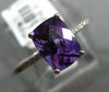 ESTATE 1.63CT DIAMOND & AAA AMETHYST 14KT WHITE GOLD 3D CUSHION ENGAGEMENT RING