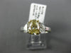 1.75CT WHITE & FANCY YELLOW DIAMOND 18KT TWO TONE GOLD HALF MOON ENGAGEMENT RING