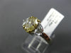 1.75CT WHITE & FANCY YELLOW DIAMOND 18KT TWO TONE GOLD HALF MOON ENGAGEMENT RING