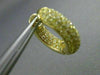 ESTATE 3.22CT FANCY YELLOW DIAMOND 18K YELLOW GOLD 3D DOUBLE SIDED HOOP EARRINGS