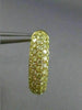 ESTATE 3.22CT FANCY YELLOW DIAMOND 18K YELLOW GOLD 3D DOUBLE SIDED HOOP EARRINGS